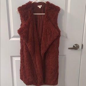 Faux fur vest